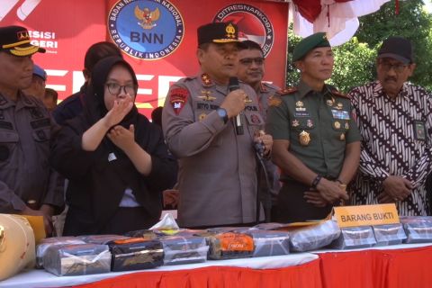 Polda Sulsel amankan 20 kg shabu hasil pengungkapan kasus narkoba