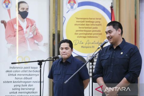 Erick Thohir dan Dito Ariotedjo bahas Piala Dunia U-17