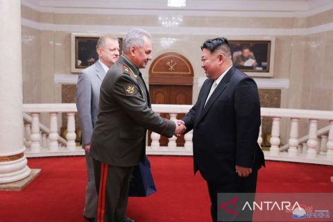 Kim Jong Un bertemu Menhan Rusia Sergei Shoigu di Pyongyang