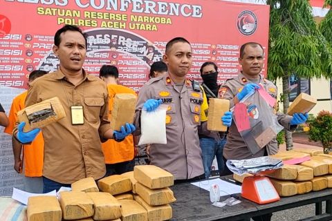 Polres Aceh Utara gagalkan peredaran 42 kg ganja
