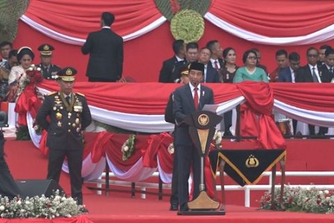 Ini pesan Presiden dan Kapolri pada HUT Bhayangkara ke-77