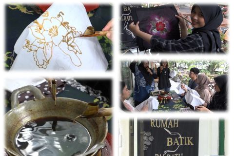 Mengisi libur akhir pekan dengan belajar membatik