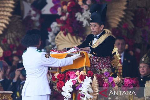 Upacara peringatan detik-detik proklamasi di Istana Merdeka