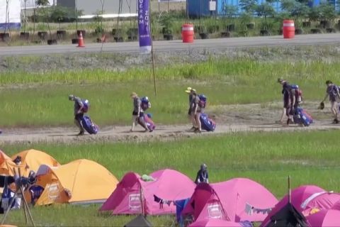 Ancaman topan, peserta Jambore Pramuka Dunia di Korsel dievakuasi