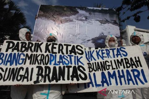 Aksi tuntut rehabilitasi ekosistem Sungai Brantas