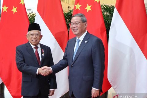 Wapres Ma'ruf Amin bertemu PM China Li Qiang