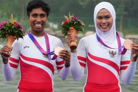 Indonesia rebut perunggu di cabor dayung Asian Games Hangzhou