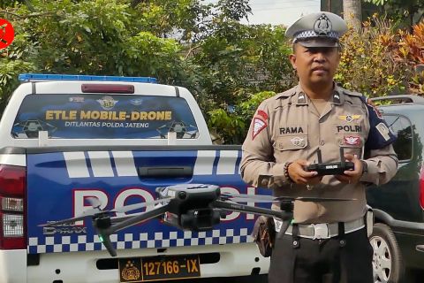 Polda Jateng uji coba ETLE Mobile Drone di Temanggung