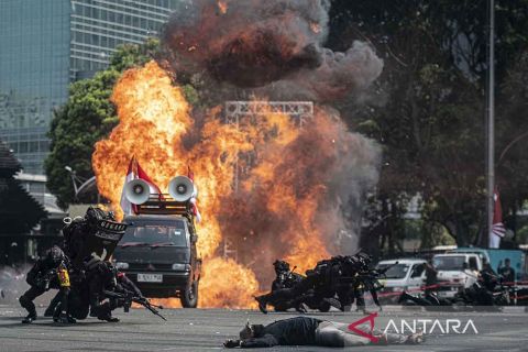 Simulasi pengamanan Pemilu 2024