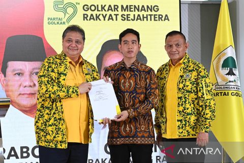 Gibran Rakabuming hadiri Rapimnas Partai Golkar
