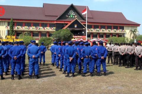 Pengamanan jelang pemilu digelar di Kota Tangerang dan Palangka Raya