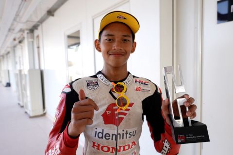 Veda Ega Pratama rebut lagi podium satu di Asia Talent Cup