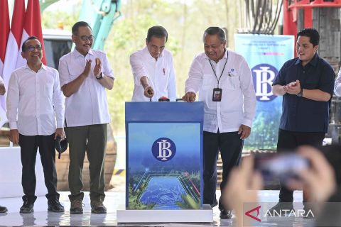 Presiden 'ground breaking' pembangunan kantor Bank Indonesia di IKN
