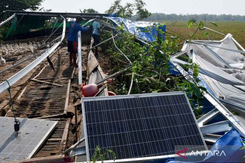 Angin puting beliung terjang Madiun