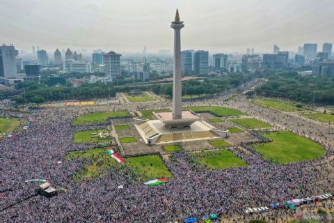 Aksi akbar Aliansi Rakyat Indonesia Bela Palestina