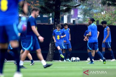 Timnas Inggris berlatih jelang berlaga di Piala Dunia U-17