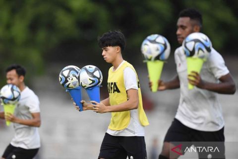 Latihan Timnas U-17 Indonesia jelang lawan Maroko