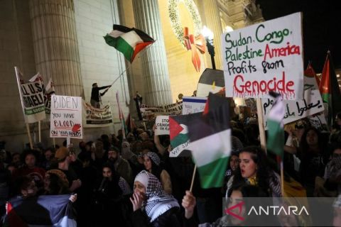 Unjuk rasa warga Washington D.C tuntut Pemerintah AS akhiri bantuannya ke Israel