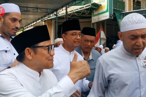 Anies-Muhaimin bertemu Gibran di haul Habib Ali, Solo
