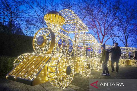 Instalasi cahaya di PNE Winter Fair Kanada