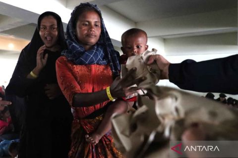 Penampungan pengungsi Rohingya di Aceh