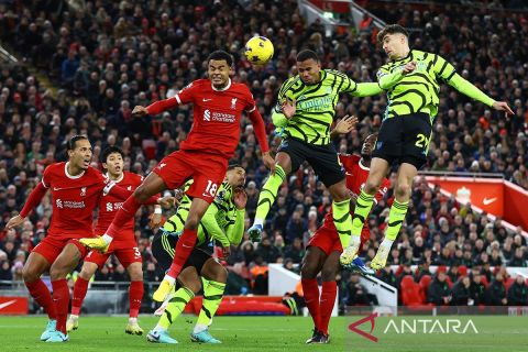 Liga Inggris : Arsenal tetap di puncak klasemen setelah menahan imbang Liverpool