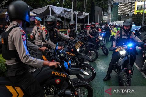 Brimob siaga amankan malam Tahun Baru 2024 di Jakarta