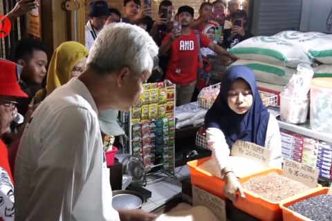 Ganjar kunjungi Pasar di Wonogiri, pedagang keluhkan harga beras