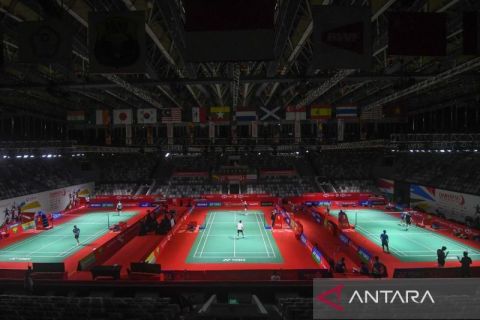 Latihan jelang Daihatsu Indonesia Masters 2024