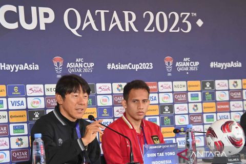 Konferensi pers Timnas Indonesia jelang hadapi Timnas Jepang