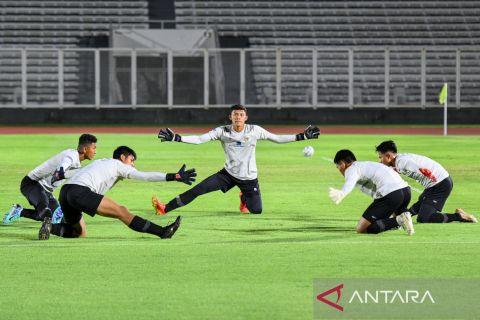 Latihan Timnas Indonesia U-20 jelang lawan Thailand