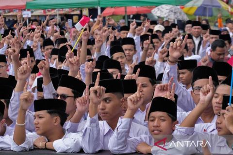 Laskar Santri Wonosobo deklarasikan dukung AMIN