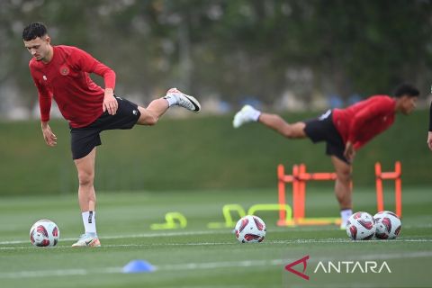 Mengintip latihan timnas Indonesia jelang lawan Australia