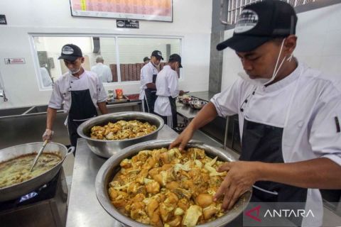 Begini penyediaan makanan warga binaan di Lapas Cibinong