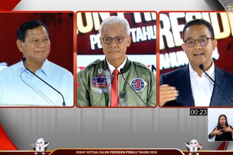 Serangan siber, utang LN hingga Palestina dibahas di debat ketiga