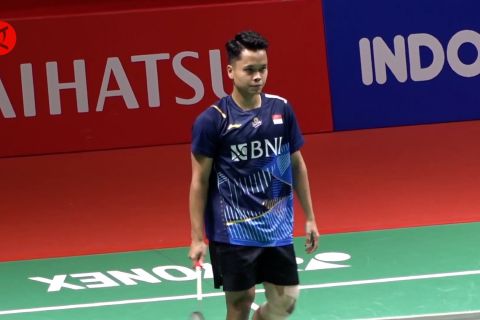 Ginting jadi satu-satunya tunggal putra Indonesia yang tersisa