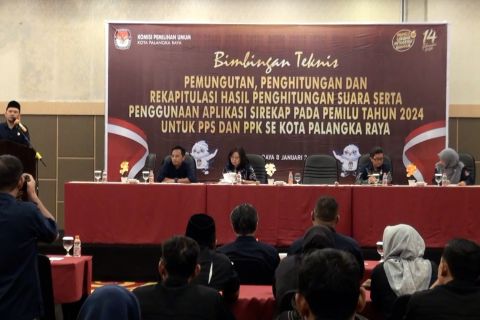 KPU Palangka Raya gelar bimbingan teknis bagi panitia Pemilu 2024