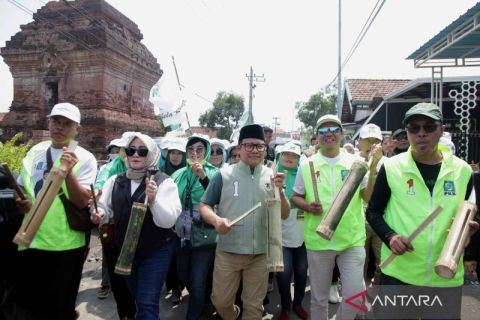 Capres Muhaimin Iskandar kampanye di Sidoarjo