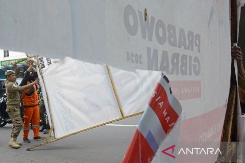 Memasuki minggu tenang Pemilu 2024 semua APK diturunkan