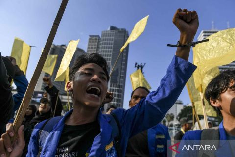 Mahasiswa PMII unjukrasa tuntut dihentikannya KKN