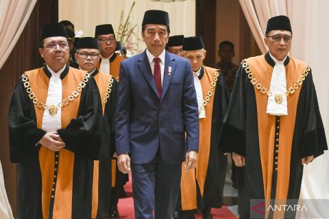 Presiden Jokowi hadiri acara laporan tahunan MA 