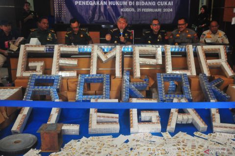 Pemusnahan barang milik negara hasil penindakan cukai