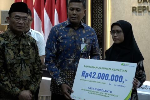 Pemerintah beri santunan Rp2,6 miliar kepada ahli waris petugas pemilu