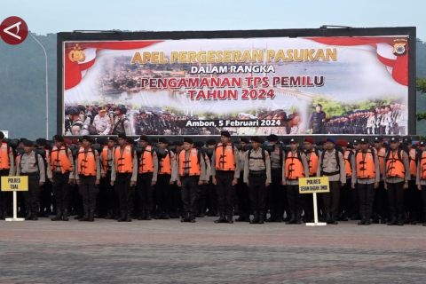 Polda Maluku siapkan 3.343 personel di TPS rawan hingga sangat rawan