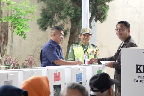 Ridwan Kamil tidak targetkan kemenangan di TPS dirinya mencoblos