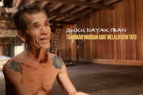 Suku Dayak Iban tuangkan warisan adat melalui seni tato