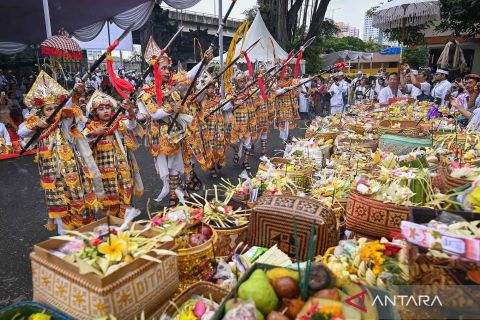 Umat Hindu upacara Tawur Agung Kesanga jelang Nyepi