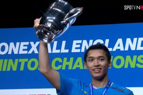 Kalahkan Anthony Ginting, Jonatan Christie juara All England 2024