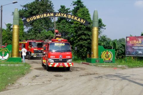 Gudang Amunisi Kodam Jaya yang meledak semalam telah padam