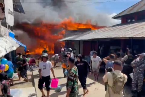 Polisi sebut kerugian kebakaran di Pasar Buli capai Rp2 miliar